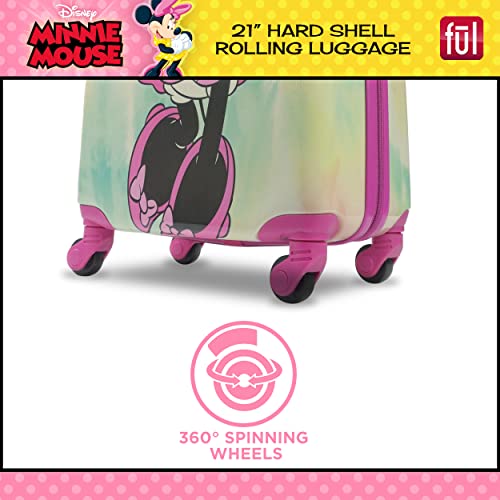 Disney Minnie Mouse Kids Rolling Luggage, Pink, 21