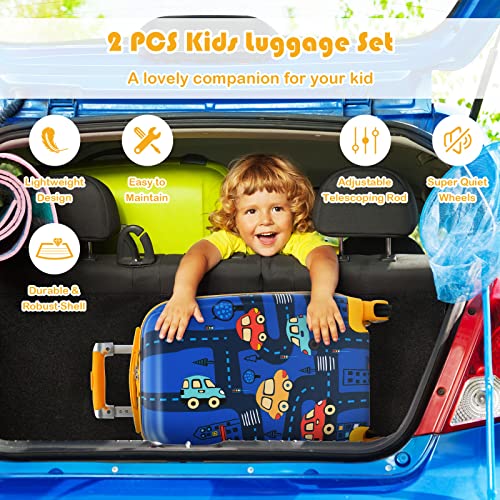 Kids Designer Luggage Set: Backpack & Suitcase