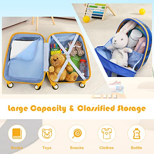 Kids Designer Luggage Set: Backpack & Suitcase