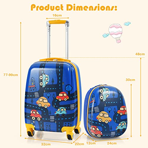 Kids Designer Luggage Set: Backpack & Suitcase