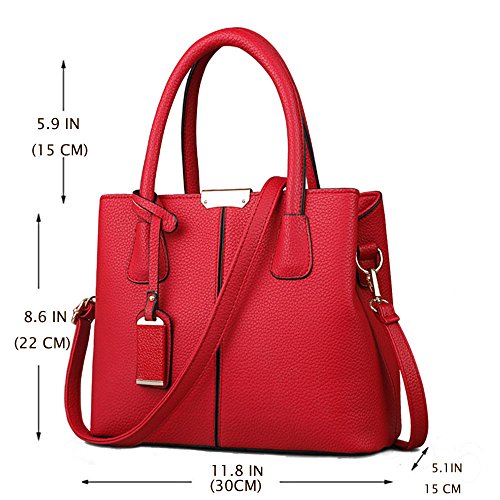 Burgundy Classy Satchel Handbag by FiveloveTwo