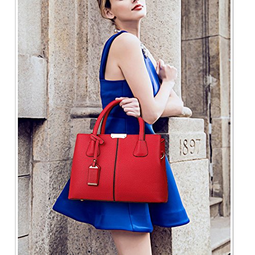 Burgundy Classy Satchel Handbag by FiveloveTwo