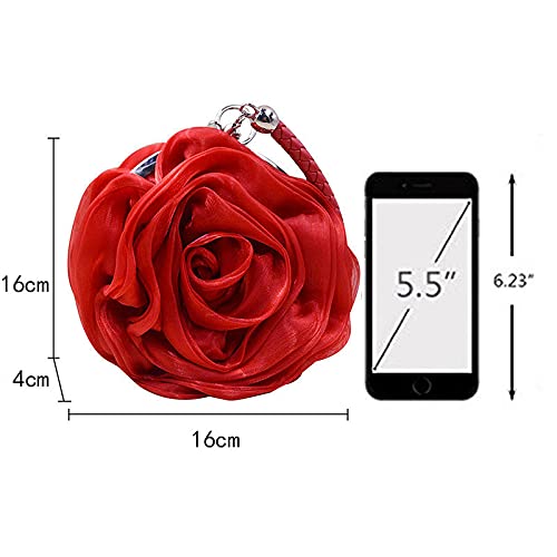 Millya Women's Rose Flowers Evening Clutch Handbag