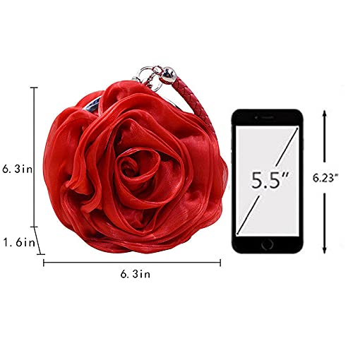 Millya Women's Rose Flowers Evening Clutch Handbag