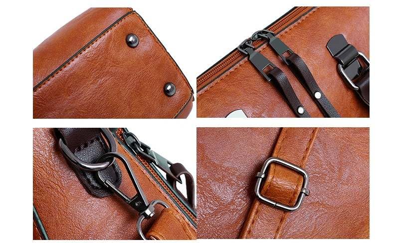 MaberLondon Women’s 4-Piece Designer Handbag Set (Red)