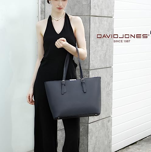 Designer Black PU Leather Tote Shopper Handbag