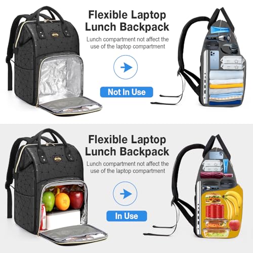 Lekesky 15.6" Laptop Leather Lunch Backpack