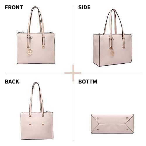 Miss Lulu Adjustable Designer Shoulder Handbag - Beige