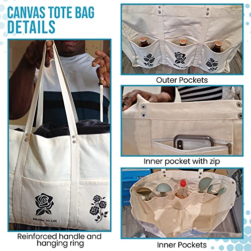 Adalex Global Oversized Canvas Tote Bag - 40Litres