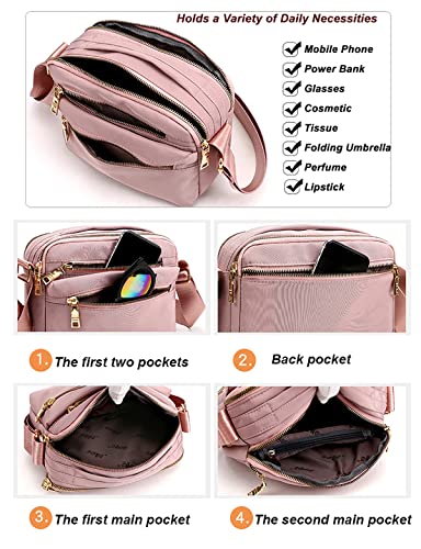 Women's Multi-Pocket Crossbody Messenger Travel Shoulder Handbag