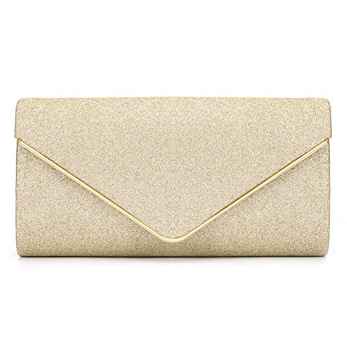 Fioeyr Sequin Envelope Clutch with Chain Shoulder Bag