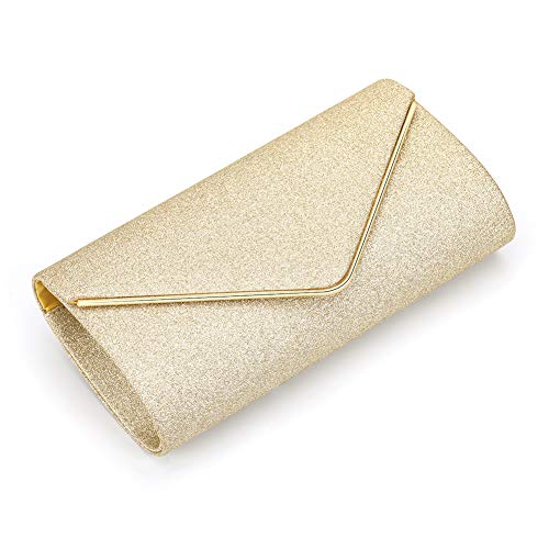 Fioeyr Sequin Envelope Clutch with Chain Shoulder Bag