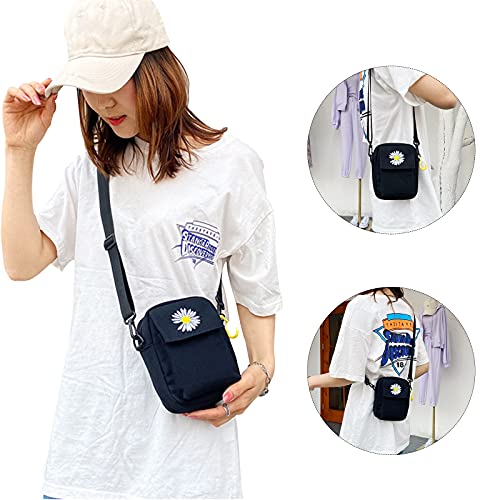 Fashionable Daisy Pattern Canvas Messenger Bag
