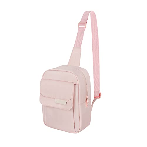 TULLIO Small Pink Canvas Sling Bag for Designer Handbags