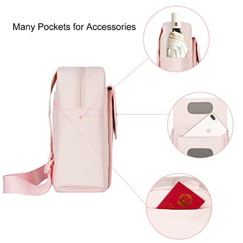 TULLIO Small Pink Canvas Sling Bag for Designer Handbags