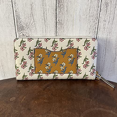 Tory Burch Emerson Mixed-Print Wristlet Wallet - Cream