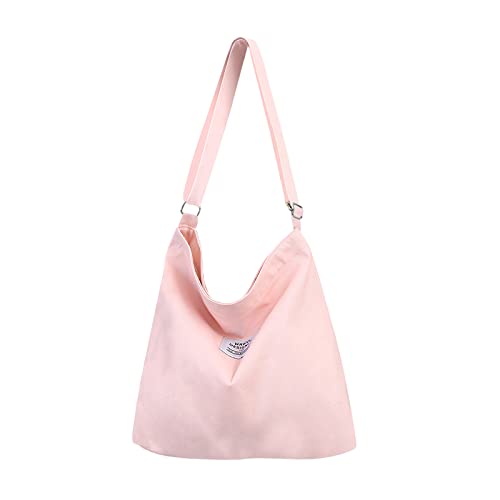 Pink Canvas Tote: Large Designer Handbag for Daily Use