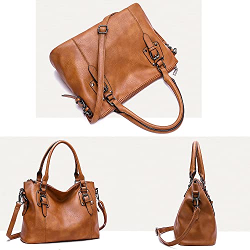 Retro Vintage Designer Leather Totes for Ladies