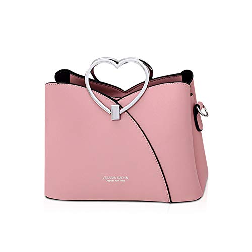 Pink Heart Handle Designer Handbag for Women