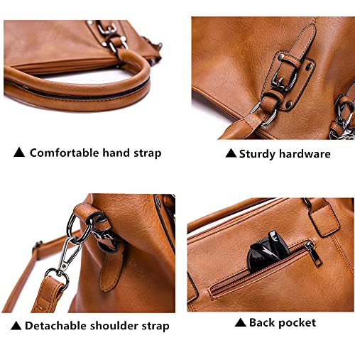 Retro Vintage Designer Leather Totes for Ladies