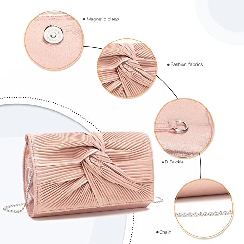 Miss Lulu Damen Große Schleife Clutch - Rose