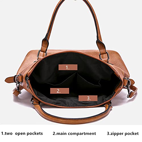 Retro Vintage Designer Leather Totes for Ladies