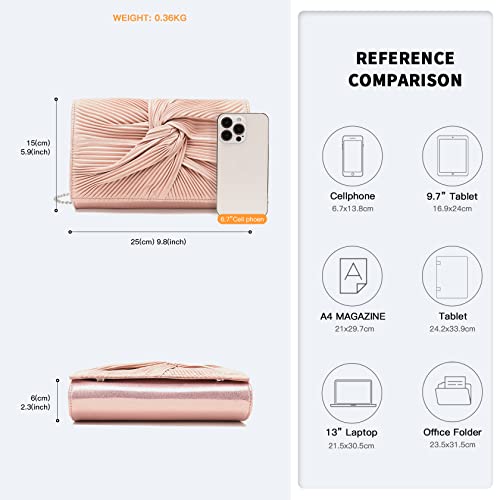 Miss Lulu Damen Große Schleife Clutch - Rose