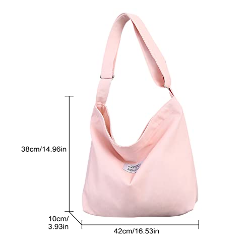 Pink Canvas Tote: Large Designer Handbag for Daily Use