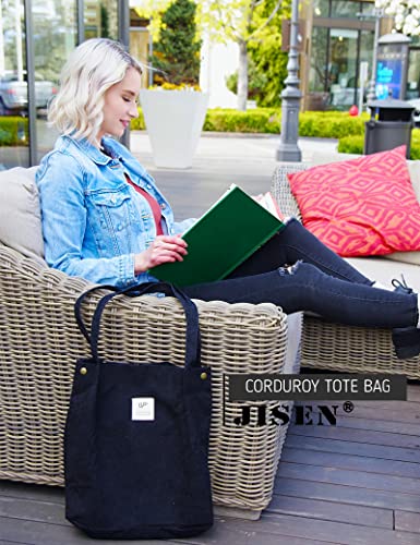 JISEN Reusable Shoulder Bag for Women, Black
