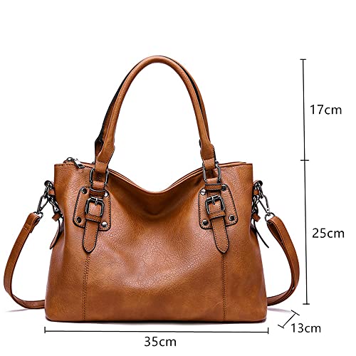 Retro Vintage Designer Leather Totes for Ladies