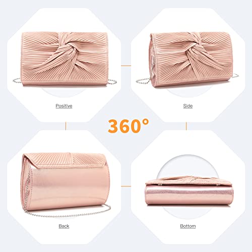 Miss Lulu Damen Große Schleife Clutch - Rose