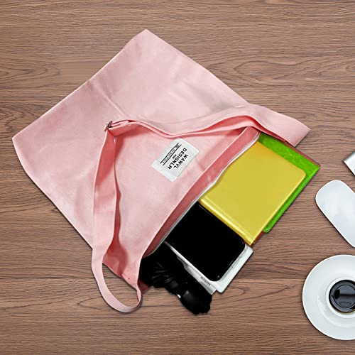 Pink Canvas Tote: Large Designer Handbag for Daily Use