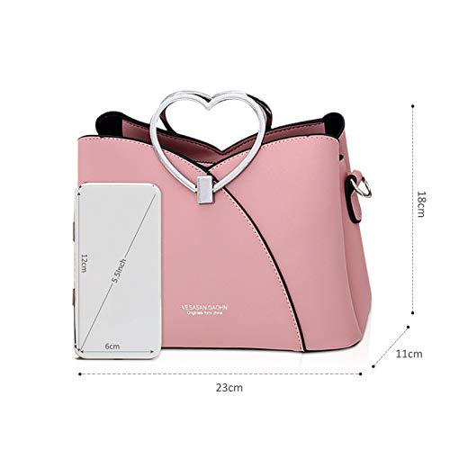 Pink Heart Handle Designer Handbag for Women