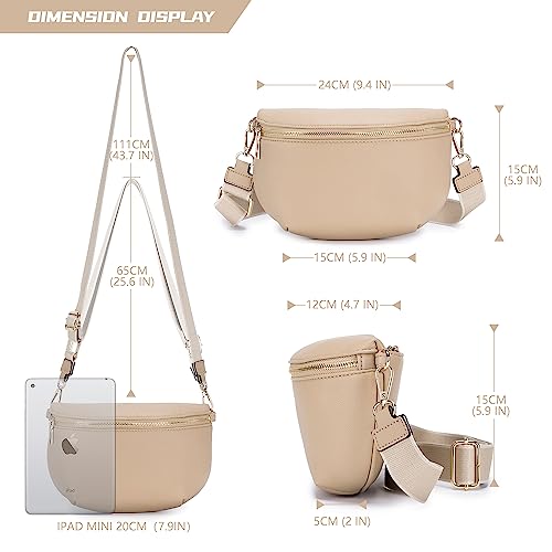Stylish Roulens Leather Crossbody Bag with Adjustable Strap