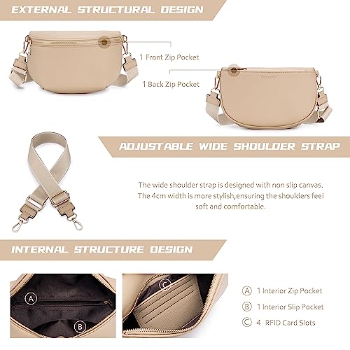 Stylish Roulens Leather Crossbody Bag with Adjustable Strap