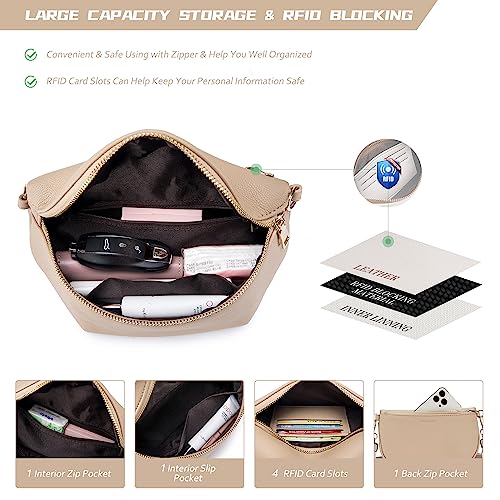 Stylish Roulens Leather Crossbody Bag with Adjustable Strap