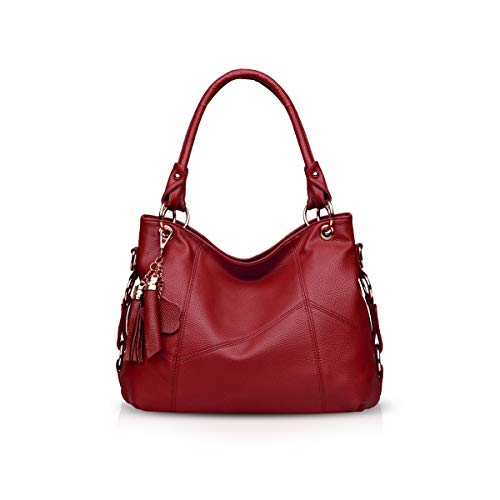 NICOLE & DORIS Large Capacity Leather Hobo Bag