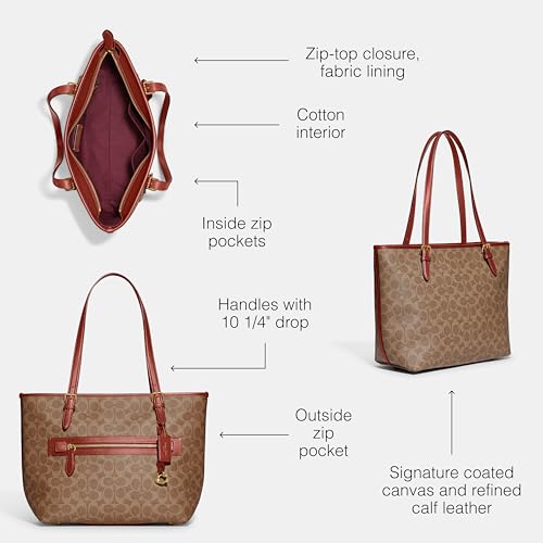 COACH Taylor Tote in Tan Rust Pebble Leather