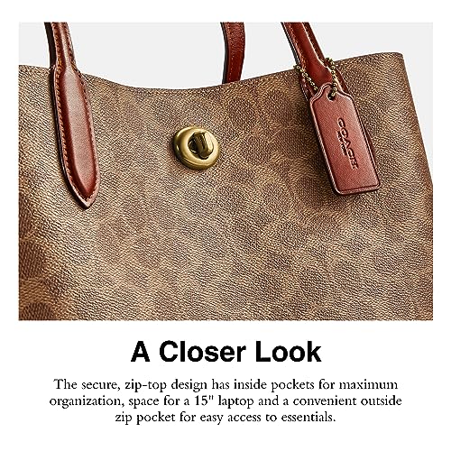 COACH Taylor Tote in Tan Rust Pebble Leather