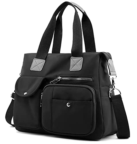 SHIFANQI Stylish Nylon Shoulder Bag for Women in Black