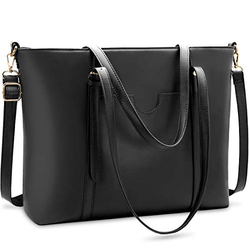 NUBILY Vintage Leather Laptop Handbag for Work & Travel
