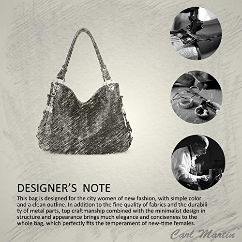 NICOLE & DORIS Large Capacity Leather Hobo Bag