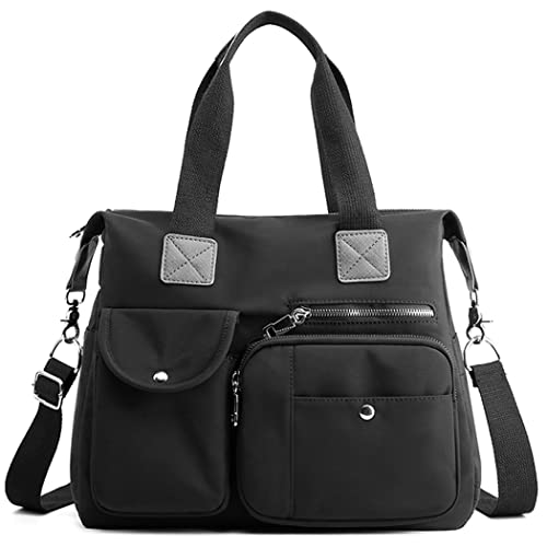 SHIFANQI Stylish Nylon Shoulder Bag for Women in Black