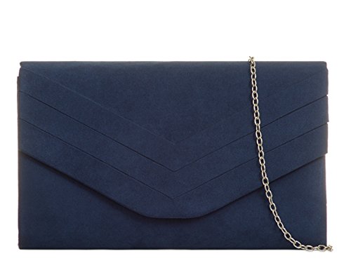 Stylish Suede Envelop Style Bridal Clutch Hand Bag