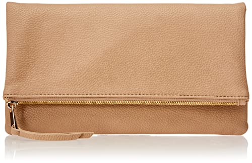 Taupe Foldover Clutch from The Drop Southampton Zipper