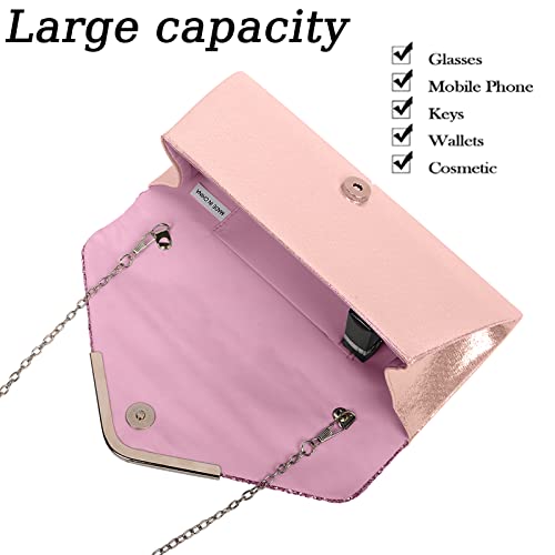 Elegant Glitter Envelope Clutch for Wedding or Party