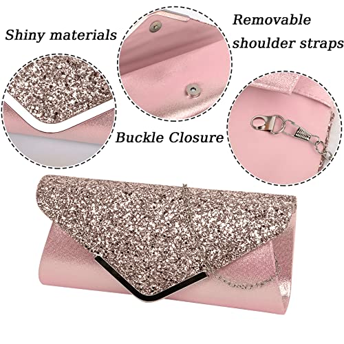 Elegant Glitter Envelope Clutch for Wedding or Party