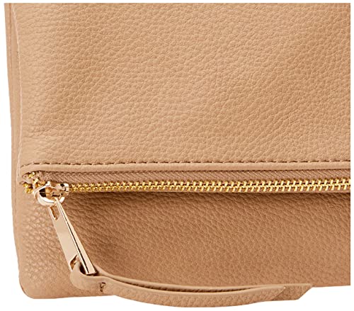 Taupe Foldover Clutch from The Drop Southampton Zipper
