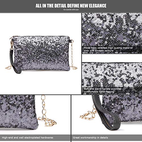 Shimmering Sequin Clutch: Miss Lulu Designer Handbag