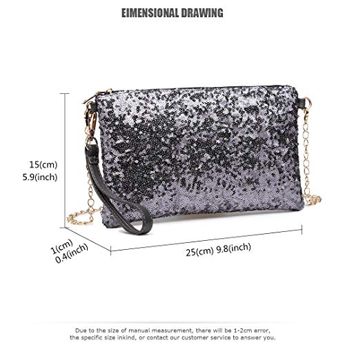 Shimmering Sequin Clutch: Miss Lulu Designer Handbag
